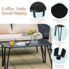 Virasat Outdoor Sofa Set 2 Seater, 2 Single Seater and 1 Center Table Set (Black + Beige)-VIRASAT FURNITURE & FURNISHING