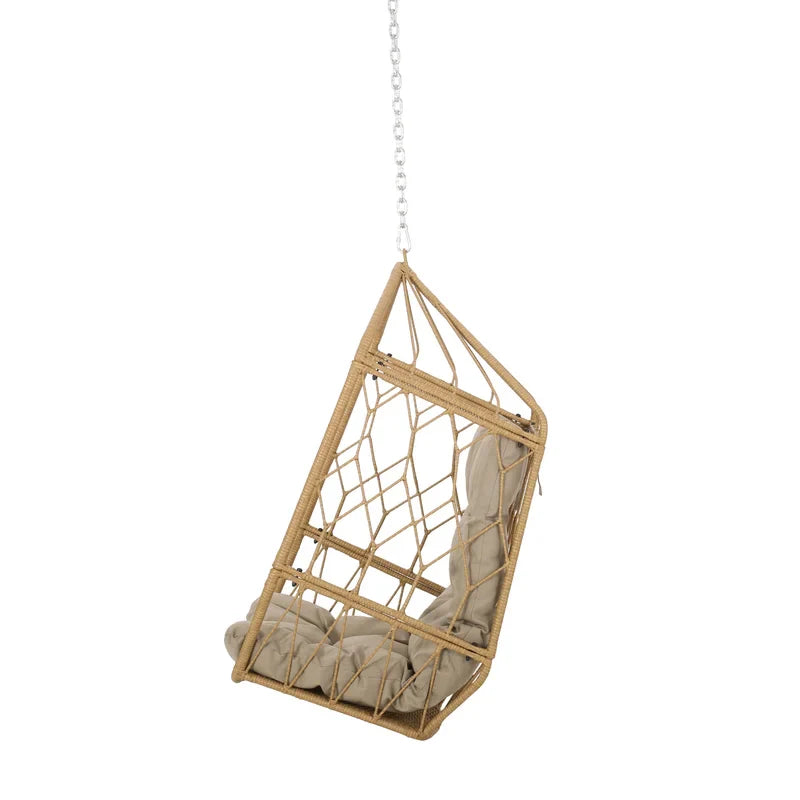 VIRASAT FURNITURE INES SINGLE SEATER HANGING SWING WITHOUT STAND FOR BALCONY & GARDEN SWING (HONEY)