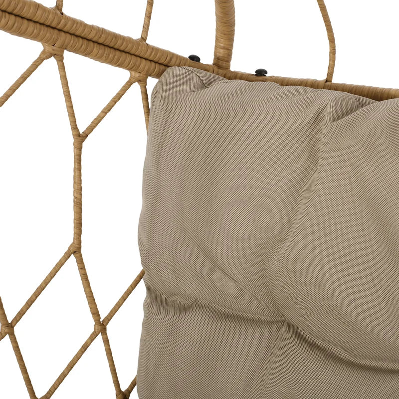 VIRASAT FURNITURE INES SINGLE SEATER HANGING SWING WITHOUT STAND FOR BALCONY & GARDEN SWING (HONEY)