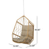 Virasat Single Seater Hanging Swing Without Stand For Balcony, Garden Swing (Honey)-VIRASAT FURNITURE & FURNISHING