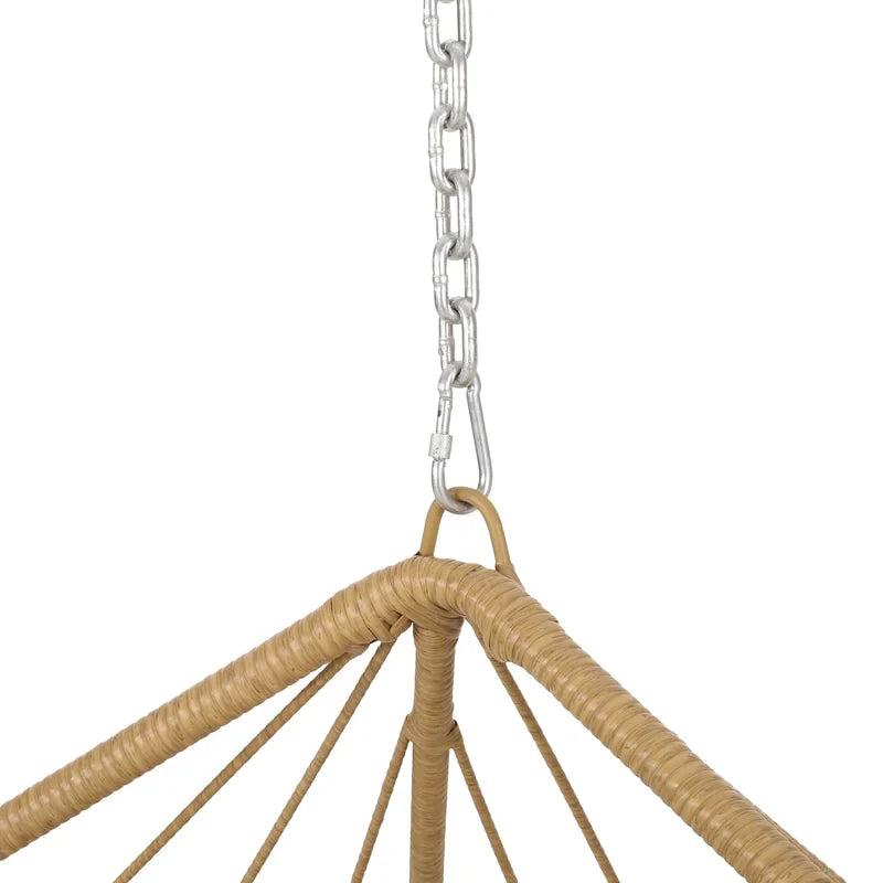 VIRASAT FURNITURE INES SINGLE SEATER HANGING SWING WITHOUT STAND FOR BALCONY & GARDEN SWING (HONEY)