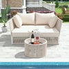 Virasat Outdoor Poolside Sunbed With Cushion Daybed And Side Table (Braided & Rope)-VIRASAT FURNITURE & FURNISHING