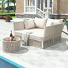 Virasat Outdoor Poolside Sunbed With Cushion Daybed And Side Table (Braided & Rope)-VIRASAT FURNITURE & FURNISHING