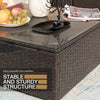 Virasat Outdoor Sofa Set 5 Seater and 1 Center Table Set (Dark Brown)-VIRASAT FURNITURE & FURNISHING