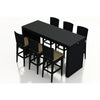 Virasat Outdoor Patio Bar Sets 6 Chairs and 1 Table (Black)-VIRASAT FURNITURE & FURNISHING