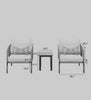Virasat Outdoor Patio Seating Set 2 Chairs and 1 Table Set (GREY) Braided & Rope-VIRASAT FURNITURE & FURNISHING