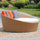 Virasat Outdoor Poolside Sunbed With Cushion Daybed ( Honey )-VIRASAT FURNITURE & FURNISHING