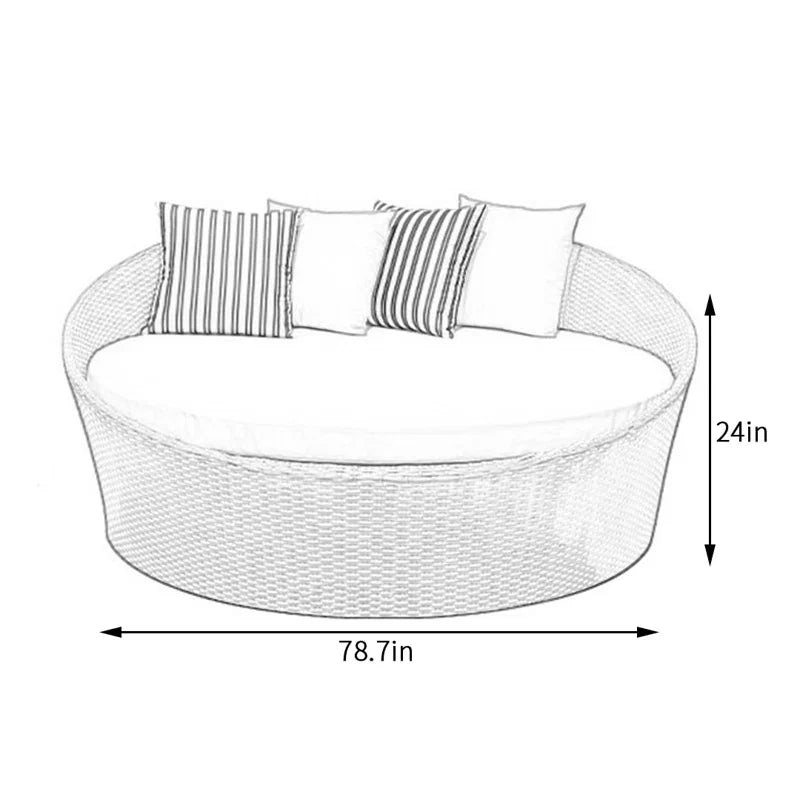 Virasat Outdoor Poolside Sunbed With Cushion Daybed ( Honey )-VIRASAT FURNITURE & FURNISHING