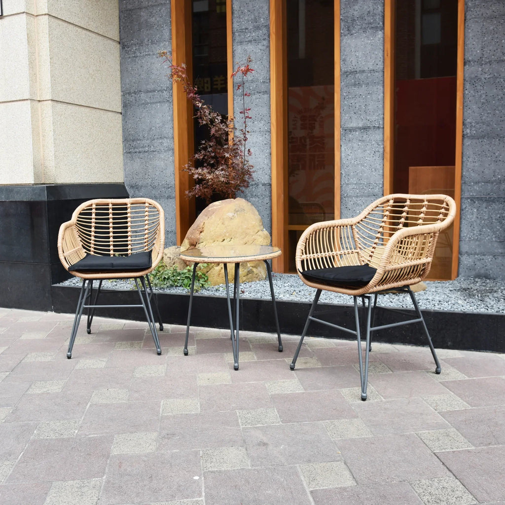 Virasat Outdoor Patio Seating Set 2 Chairs 1 Table-VIRASAT FURNITURE & FURNISHING