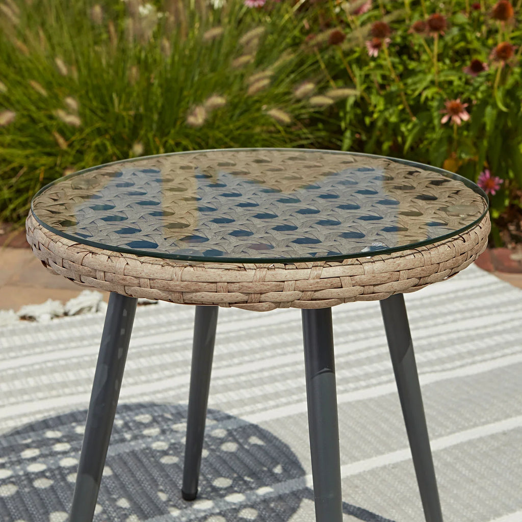 Virasat Outdoor Patio Seating Set 2 Chairs and 1 Table Set Honey-VIRASAT FURNITURE & FURNISHING