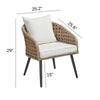 Virasat Outdoor Patio Seating Set 2 Chairs and 1 Table Set Honey-VIRASAT FURNITURE & FURNISHING