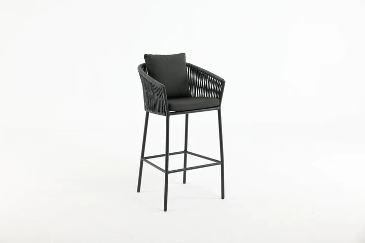 Virasat Outdoor Patio Bar Sets 4 Chairs and 1 Table (Dark Grey)-VIRASAT FURNITURE & FURNISHING