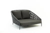 Virasat Outdoor Poolside Sunbed With Cushion Daybed (Grey) Braided & Rope-VIRASAT FURNITURE & FURNISHING