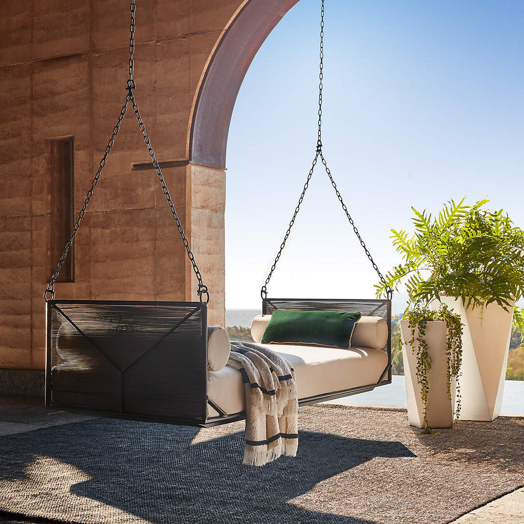 Virasat Three Seater Hanging Swing Without Stand For Balcony, Garden Swing (Grey)-VIRASAT FURNITURE & FURNISHING