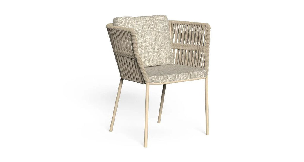 Virasat Outdoor Patio Seating Set 4 Chairs and 1 Table Set (Cream) Braided & Rope-VIRASAT FURNITURE & FURNISHING
