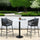 Virasat Outdoor Patio Bar Set 2 Chairs and 1 Table Set (Grey) Braided & Rope-VIRASAT FURNITURE & FURNISHING