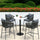 Virasat Outdoor Patio Bar Sets 4 Chairs and 1 Table (Grey) Braided & Rope-VIRASAT FURNITURE & FURNISHING
