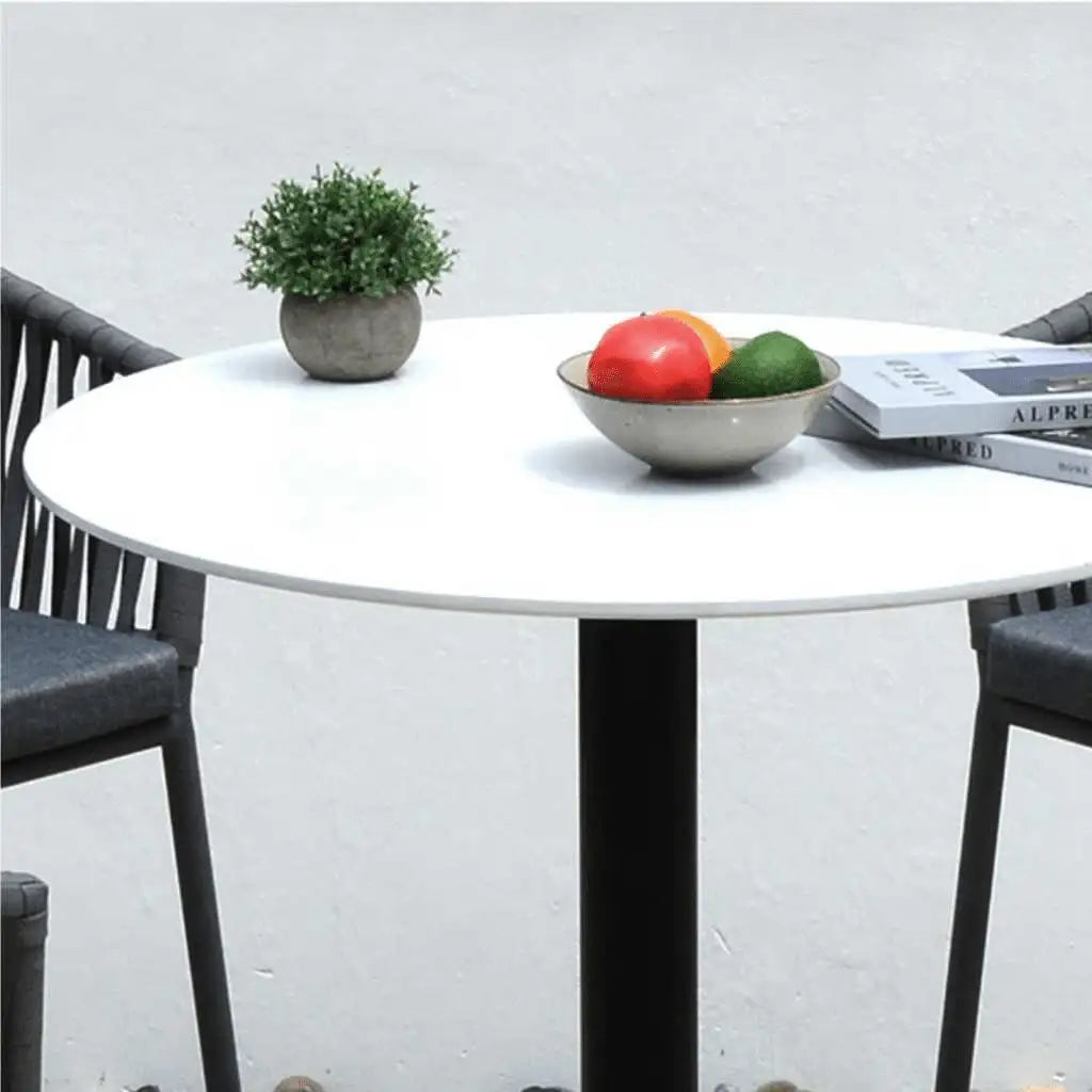 Virasat Outdoor Patio Bar Sets 4 Chairs and 1 Table (Grey) Braided & Rope-VIRASAT FURNITURE & FURNISHING
