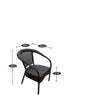 Virasat  Outdoor Patio Seating Set 4 Chairs and 1 Table Set (Brown)-VIRASAT FURNITURE & FURNISHING