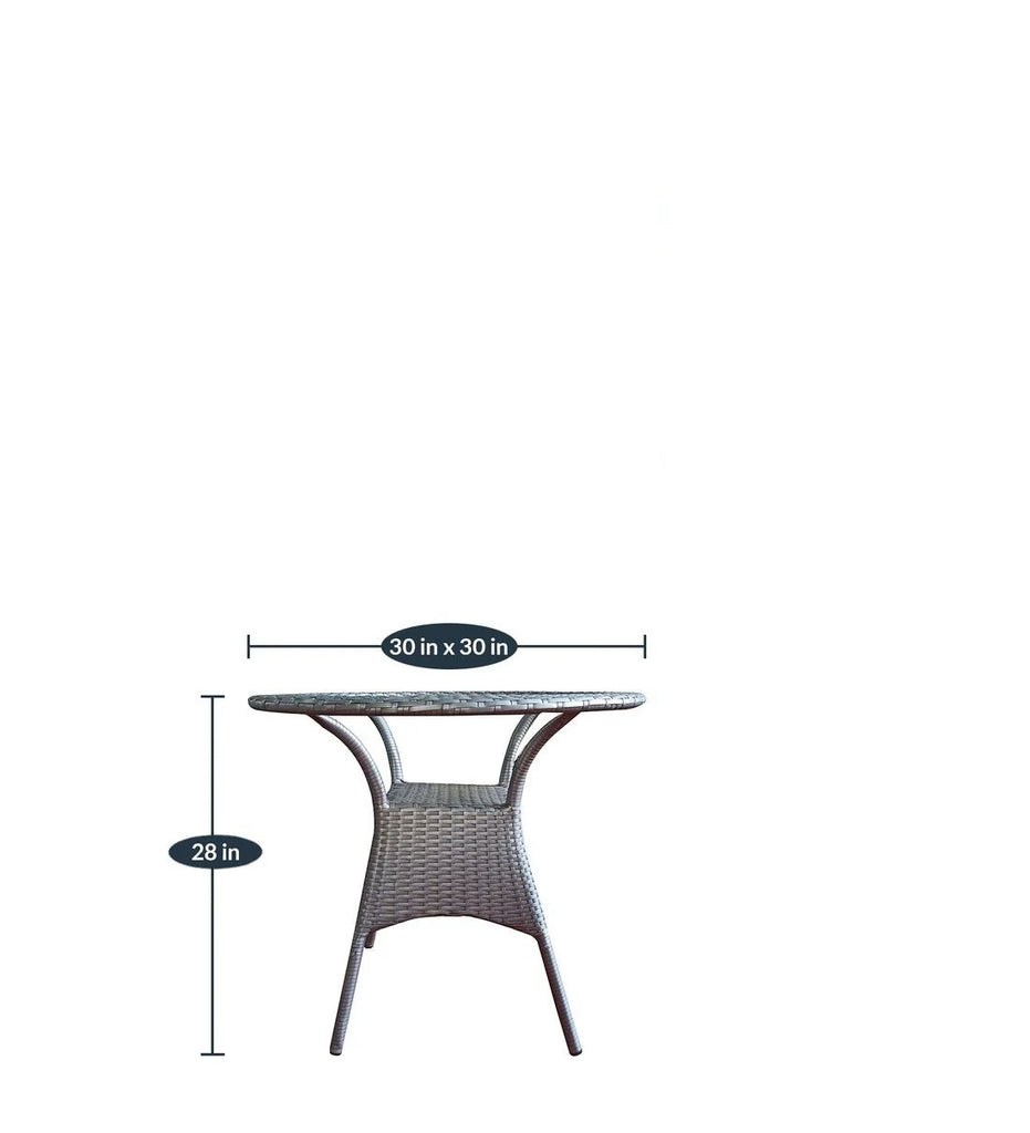 Virasat Outdoor Patio Seating Set 4 Chairs and 1 Table Set (Silver)-VIRASAT FURNITURE & FURNISHING