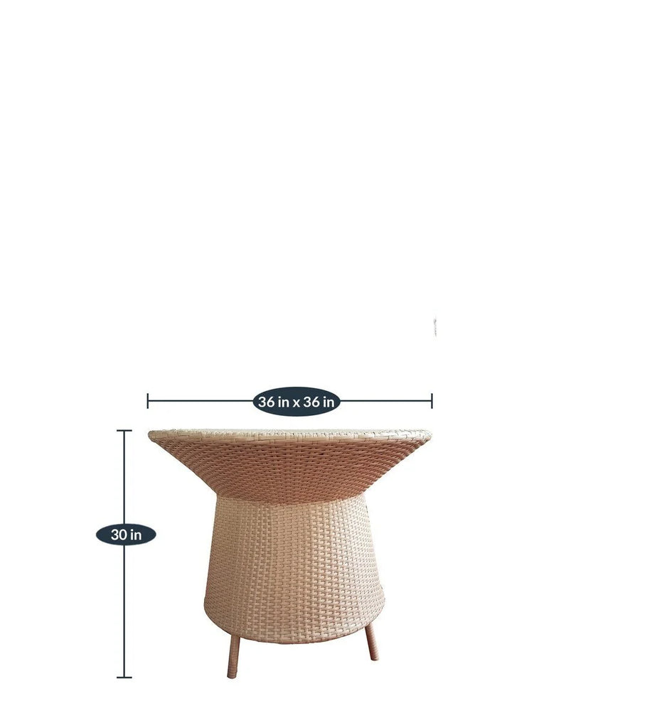 Virasat Outdoor Patio Seating Set 4 Chairs and 1 Table Set (Cream)-VIRASAT FURNITURE & FURNISHING