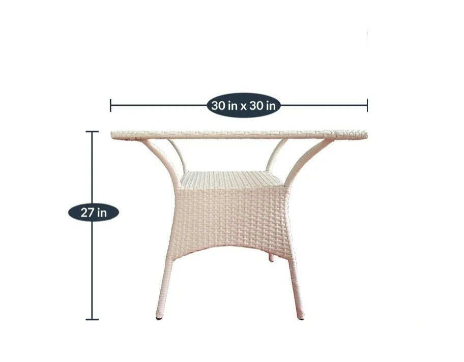 Virasat Outdoor Patio Seating Set 2 Chairs and 1 Table Set (Cream)-VIRASAT FURNITURE & FURNISHING
