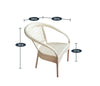 Virasat Outdoor Patio Seating Set 2 Chairs and 1 Table Set (Cream)-VIRASAT FURNITURE & FURNISHING
