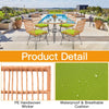 Virasat Outdoor Patio Seating Set 4 Chairs and 1 Table Set (Honey)-VIRASAT FURNITURE & FURNISHING