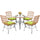 Virasat Outdoor Patio Seating Set 4 Chairs and 1 Table Set (Honey)-VIRASAT FURNITURE & FURNISHING