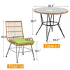 Virasat Outdoor Patio Seating Set 4 Chairs and 1 Table Set (Honey)-VIRASAT FURNITURE & FURNISHING