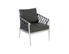 Virasat Outdoor Sofa Set 2 Seater, 2 Single Seater and 1 Center Table (White + Grey) Braided & Rope-VIRASAT FURNITURE & FURNISHING