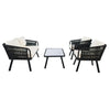 Virasat Outdoor Sofa Set 2 Seater, 2 Single Seater And 1 Table Set Braided & Rope-VIRASAT FURNITURE & FURNISHING