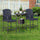 Virasat Outdoor Patio Bar Sets 2 Chairs and 1 Table (Black)-VIRASAT FURNITURE & FURNISHING