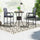 Virasat Outdoor Patio Bar Sets 2 Chairs and 1 Table (Black)-VIRASAT FURNITURE & FURNISHING