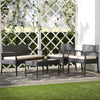 Virasat Outdoor Sofa Set 2 Seater, 2 Single Seater and 1 Center Table Set (Black)-VIRASAT FURNITURE & FURNISHING