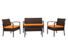 Virasat Outdoor Sofa Set 2 Seater , 2 Single seater and 1 Center Table Set (Brown)-VIRASAT FURNITURE & FURNISHING