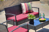 Virasat Outdoor Sofa Set 2 Seater, 2 Single Seater and 1 Center Table Set (Black)-VIRASAT FURNITURE & FURNISHING