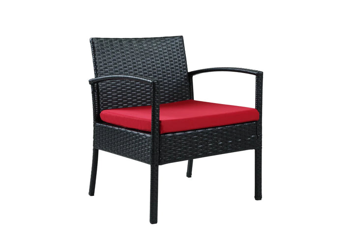 Virasat Outdoor Sofa Set 2 Seater, 2 Single Seater and 1 Center Table Set (Black)