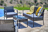 Virasat Outdoor Sofa Set 2 Seater, 2 Single Seater and 1 Center Table Set (Black)-VIRASAT FURNITURE & FURNISHING