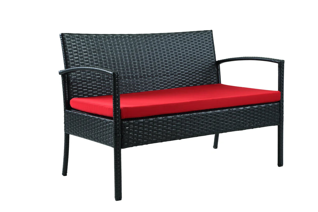 Virasat Outdoor Sofa Set 2 Seater, 2 Single Seater and 1 Center Table Set (Black)-VIRASAT FURNITURE & FURNISHING