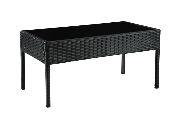 Virasat Outdoor Sofa Set 2 Seater, 2 Single Seater and 1 Center Table Set (Black)