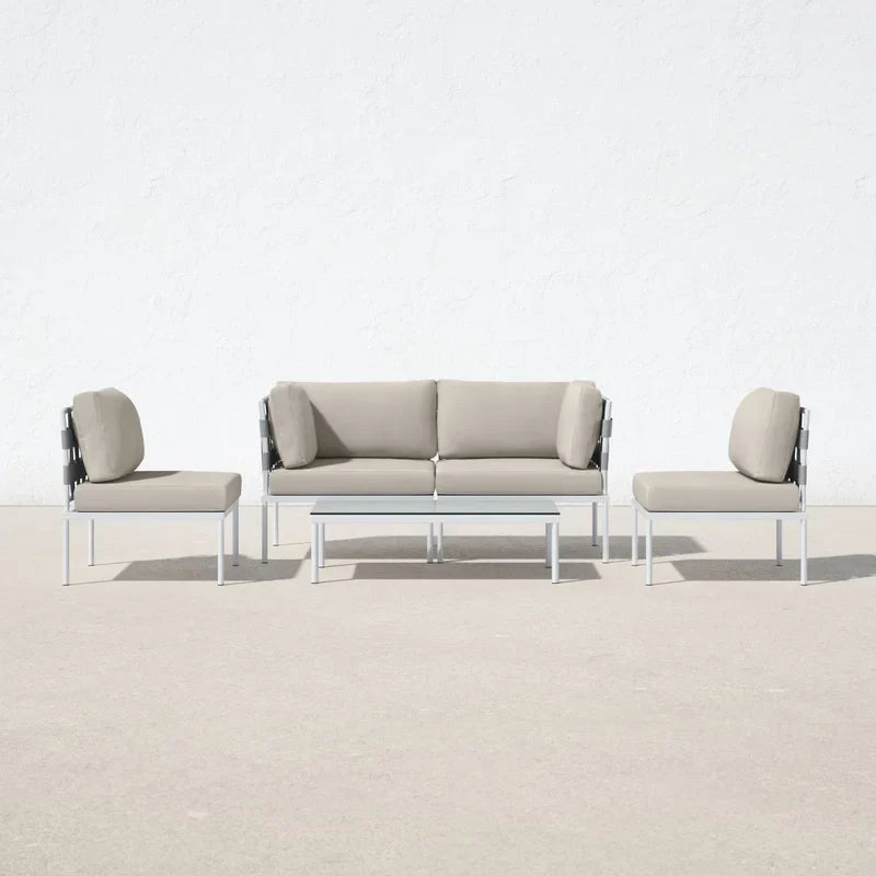 Virasat Outdoor Garden Balcony Sofa Set 2 Seater, 2 Single Seater and 1 Center Table Set Braid & Rope-VIRASAT FURNITURE & FURNISHING