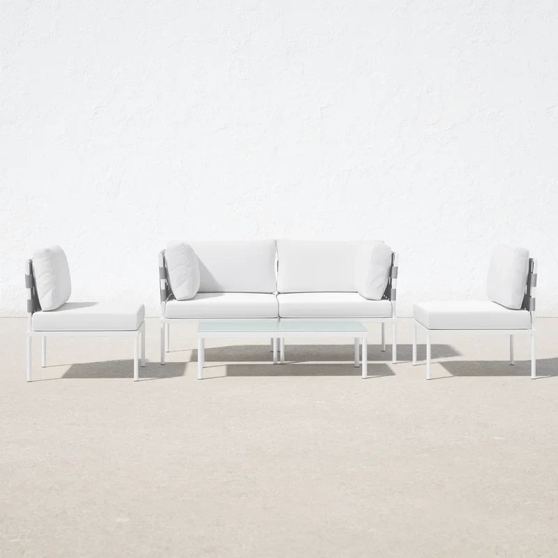 Virasat Outdoor Garden Balcony Sofa Set 2 Seater, 2 Single Seater and 1 Center Table Set Braid & Rope-VIRASAT FURNITURE & FURNISHING