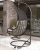 Virasat Single Seater Hanging Swing With Stand For Balcony, Garden Swing (Dark Brown)-VIRASAT FURNITURE & FURNISHING