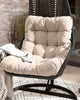 Virasat Single Seater Hanging Swing With Stand For Balcony, Garden Swing (Dark Brown)-VIRASAT FURNITURE & FURNISHING