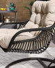 Virasat Single Seater Hanging Swing With Stand For Balcony, Garden Swing (Dark Brown)-VIRASAT FURNITURE & FURNISHING