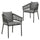 Virasat Outdoor Patio Seating Set 4 Chairs and 1 Table Set (Black) Braided & Rope-VIRASAT FURNITURE & FURNISHING