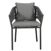 Virasat Outdoor Patio Seating Set 4 Chairs and 1 Table Set (Black) Braided & Rope-VIRASAT FURNITURE & FURNISHING