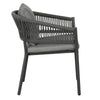 Virasat Outdoor Patio Seating Set 4 Chairs and 1 Table Set (Black) Braided & Rope-VIRASAT FURNITURE & FURNISHING