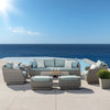 Virasat Outdoor Sofa Set 3 Seater, 2 Single seater, 2 Ottoman, 1 Side table and 1 Center Table (Silver+Dark grey)-VIRASAT FURNITURE & FURNISHING